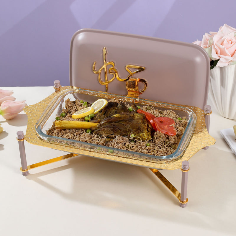 Stainless Steel Buffet – M From Jiwar –  Purple + Gold MS Department Store Oman